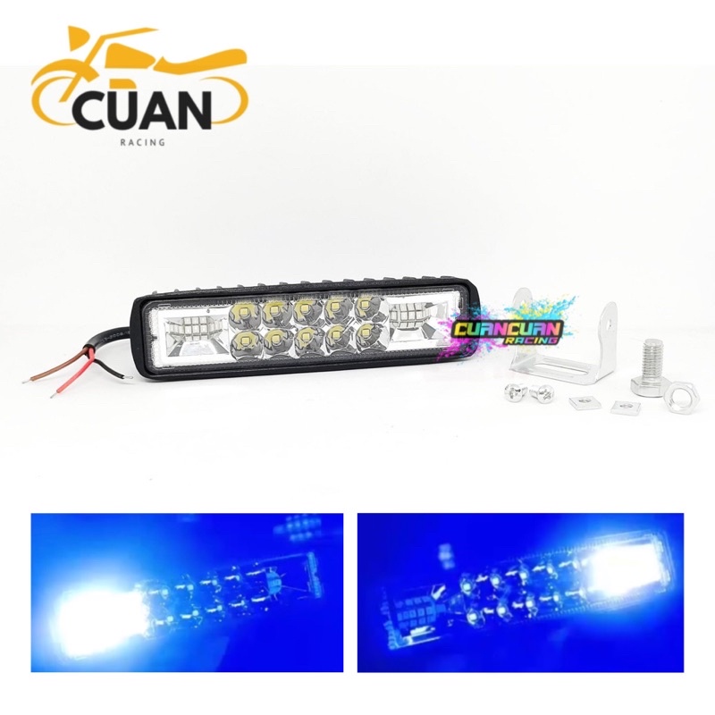 COD Lampu Tembak Sorot 10 Mata LED CWL Sorot Putih Kiri Kanan Kedip Biru