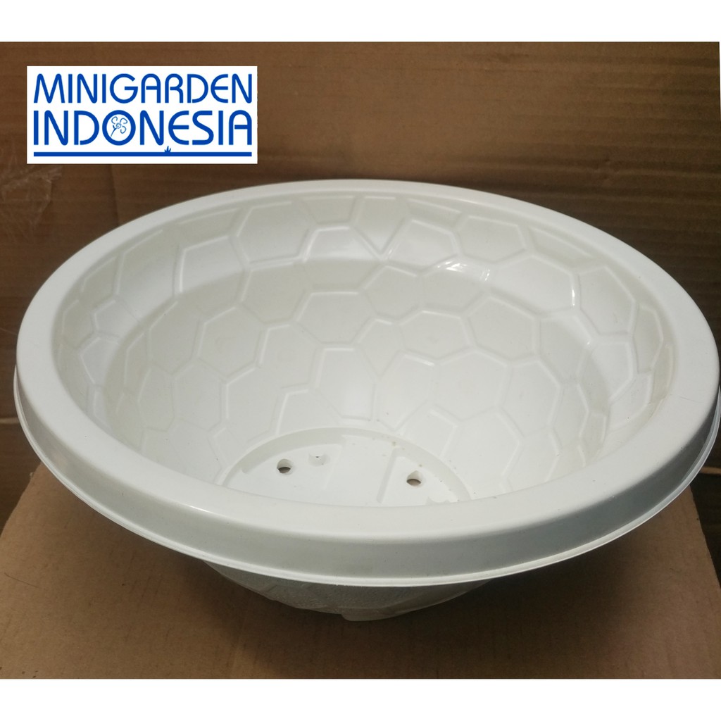 Pot bunga 33cm MOZAIK pot plastik pot tanaman benih bibit hias / sayuran / net pot / netpot hidroponik