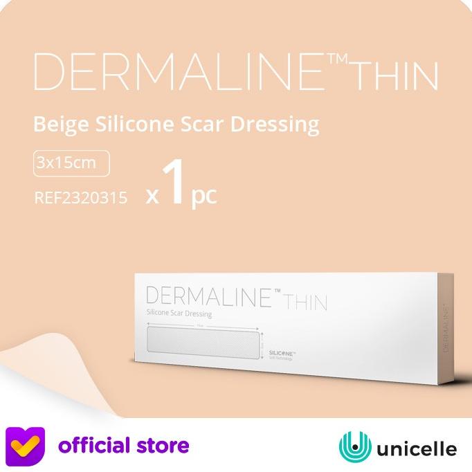 Perawatan Keloid - Dermaline Thin - Silicone Scar Sheet - 3x17,5cm/pc