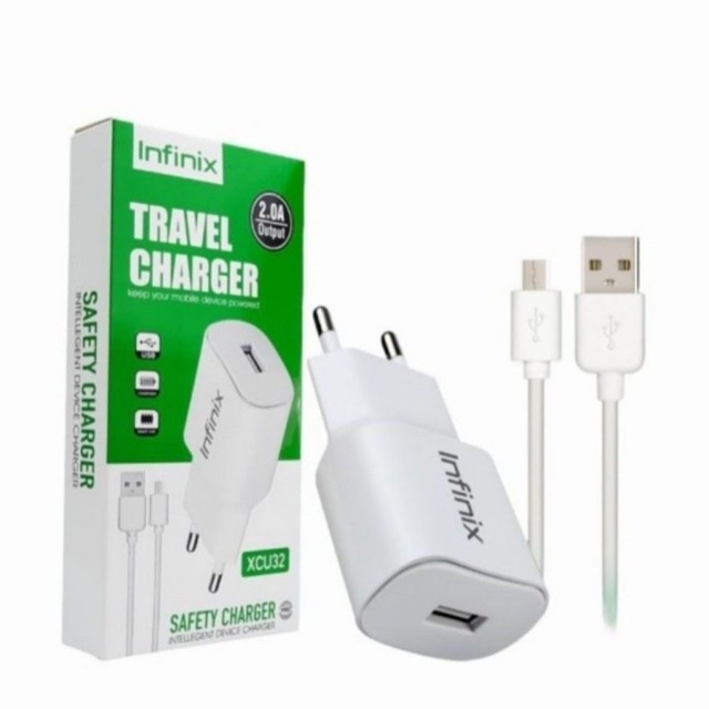 Charger Infinix Hot 8 9 Play 10 Play / Smart 4 5 XCU32 Micro Usb Travel Adaptor Fast Charging Original OEM