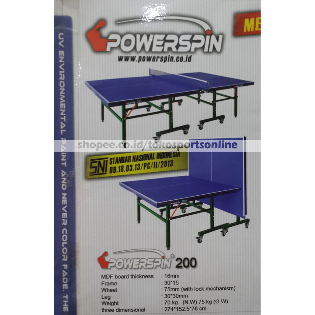 Powerspin 200 Meja Pingpong Power Spin Tenis Meja Shopee 