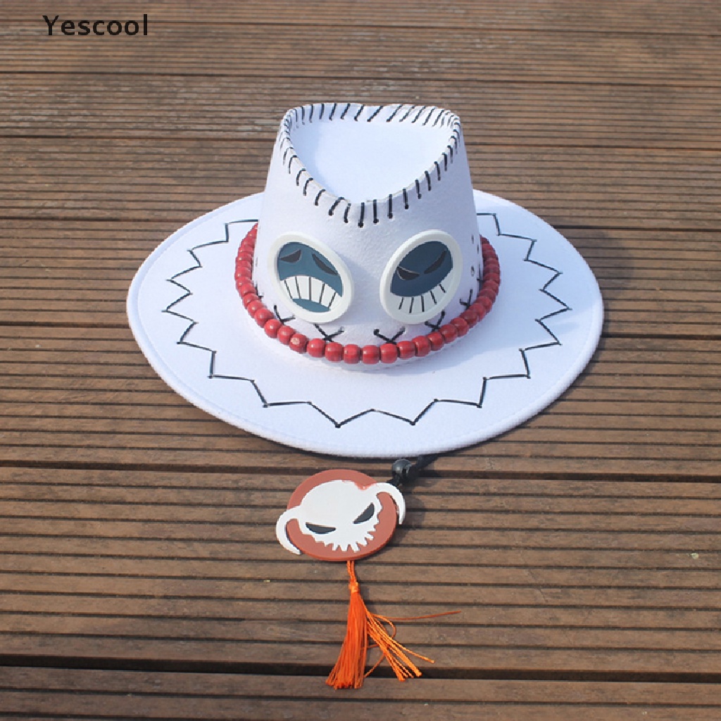 Yescool Topi Koboi Cosplay Anime One Piece Portgas D Ace Untuk Pria Wanita Anak