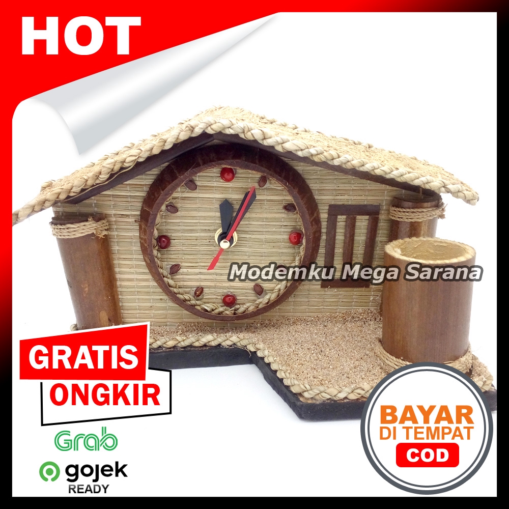 Jam Meja Unik Etnik Natural - JMU01