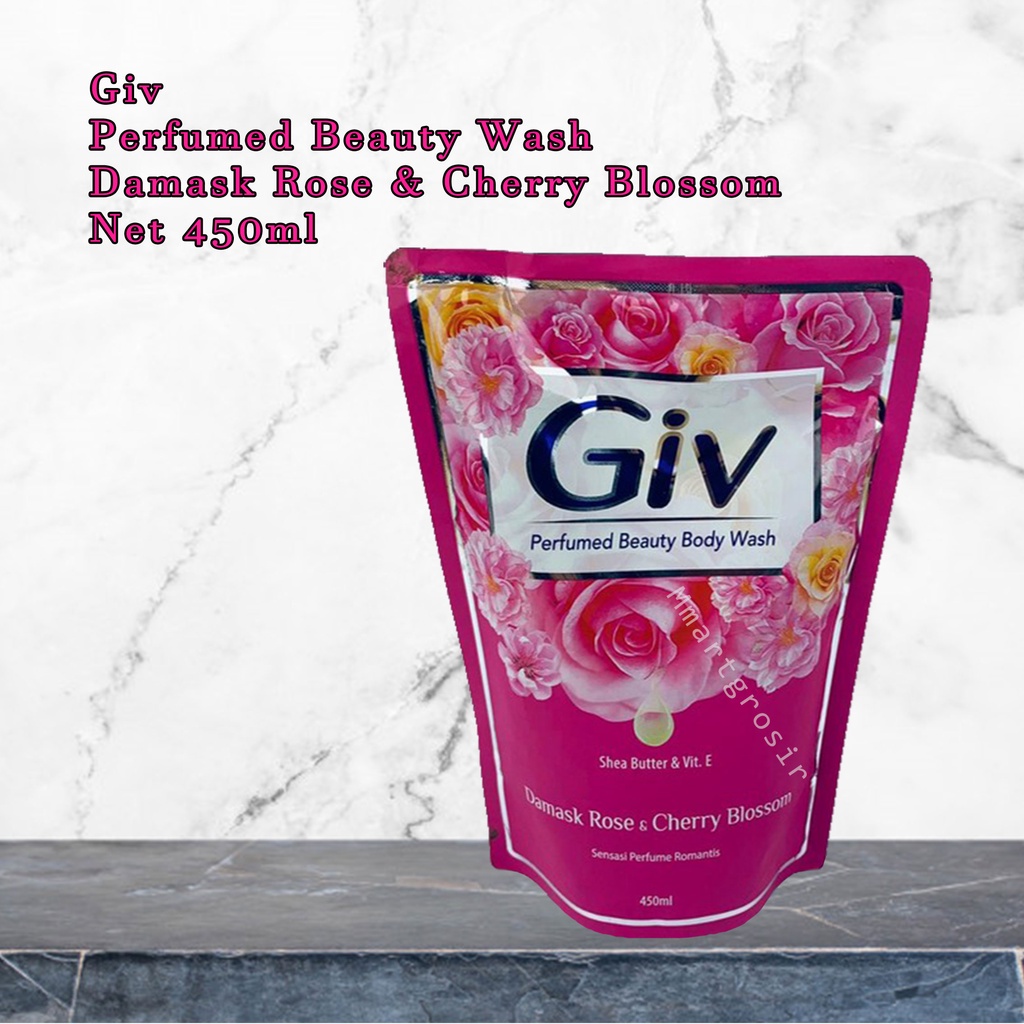 Giv Perfumed Beauty /Sabun Cair Refill/Damask Rose Cherry/ 450ml