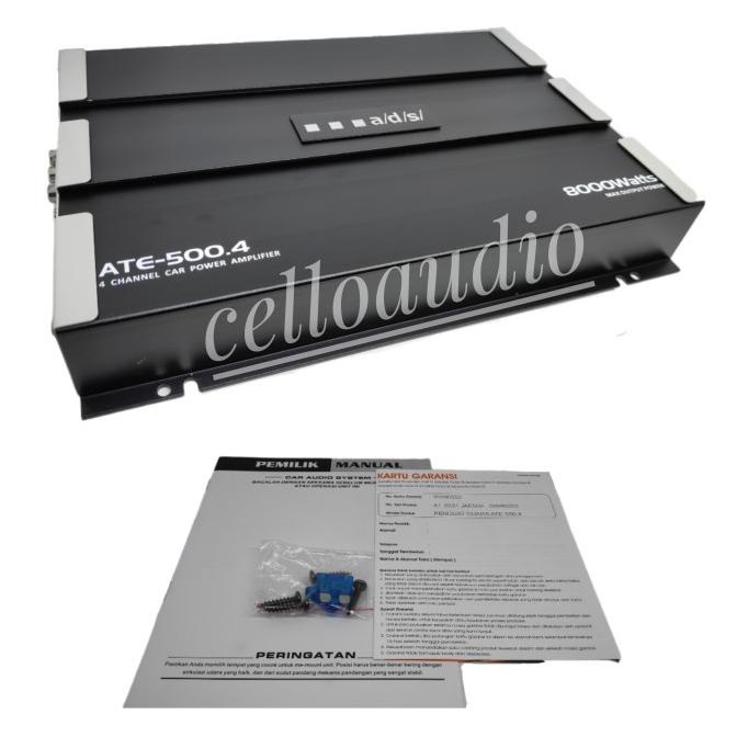 Power Amplifier 4 Channel ADS ATE-500.4 8000 Watt Audio Mobil Car