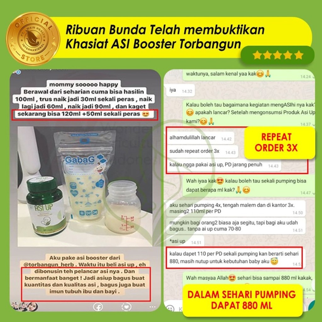 ASI UP Suplemen Pelancar ASI Booster Torbangun Herbal Untuk Ibu Menyusui BPOM Asi Up Torbangun Original-2