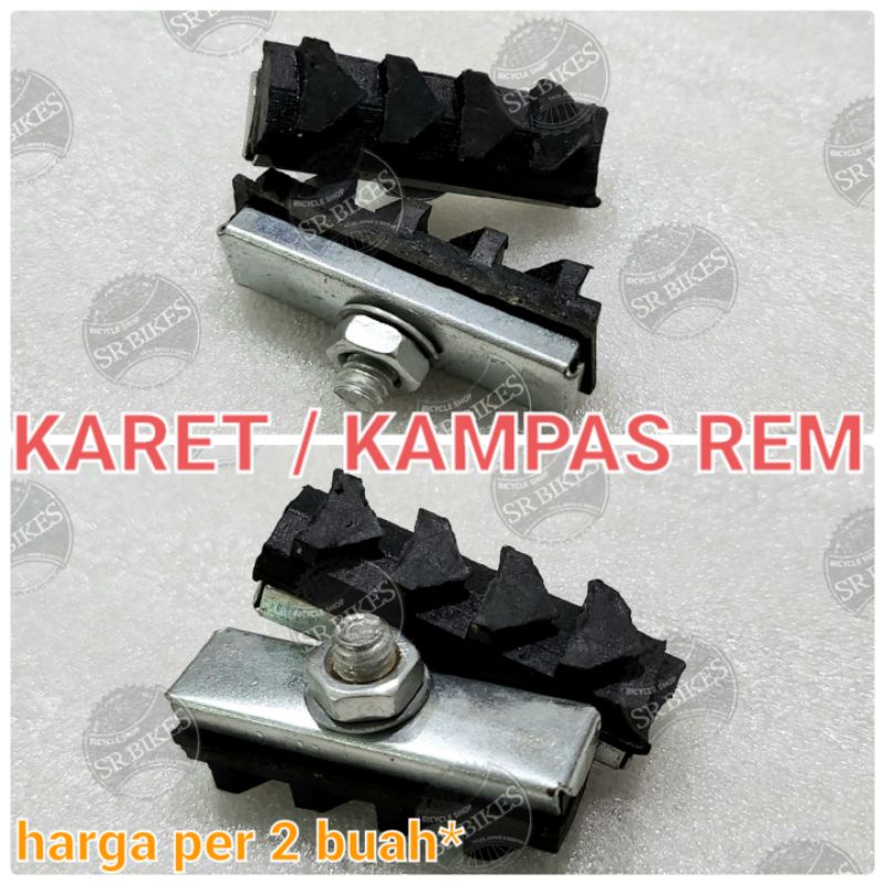 Karet Kampas Rem (per 2 pcs) Sepeda Jadul Jengki Mini Onthel MURAH!!