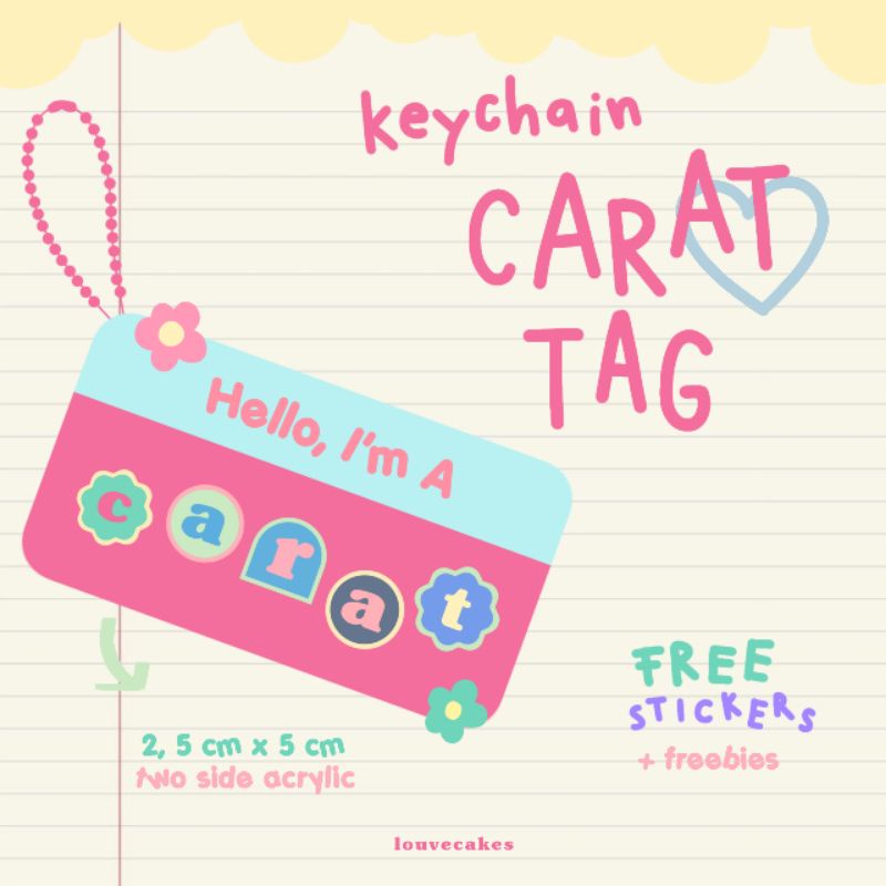 Carat Tag SEVENTEEN Keychain - louvecakes