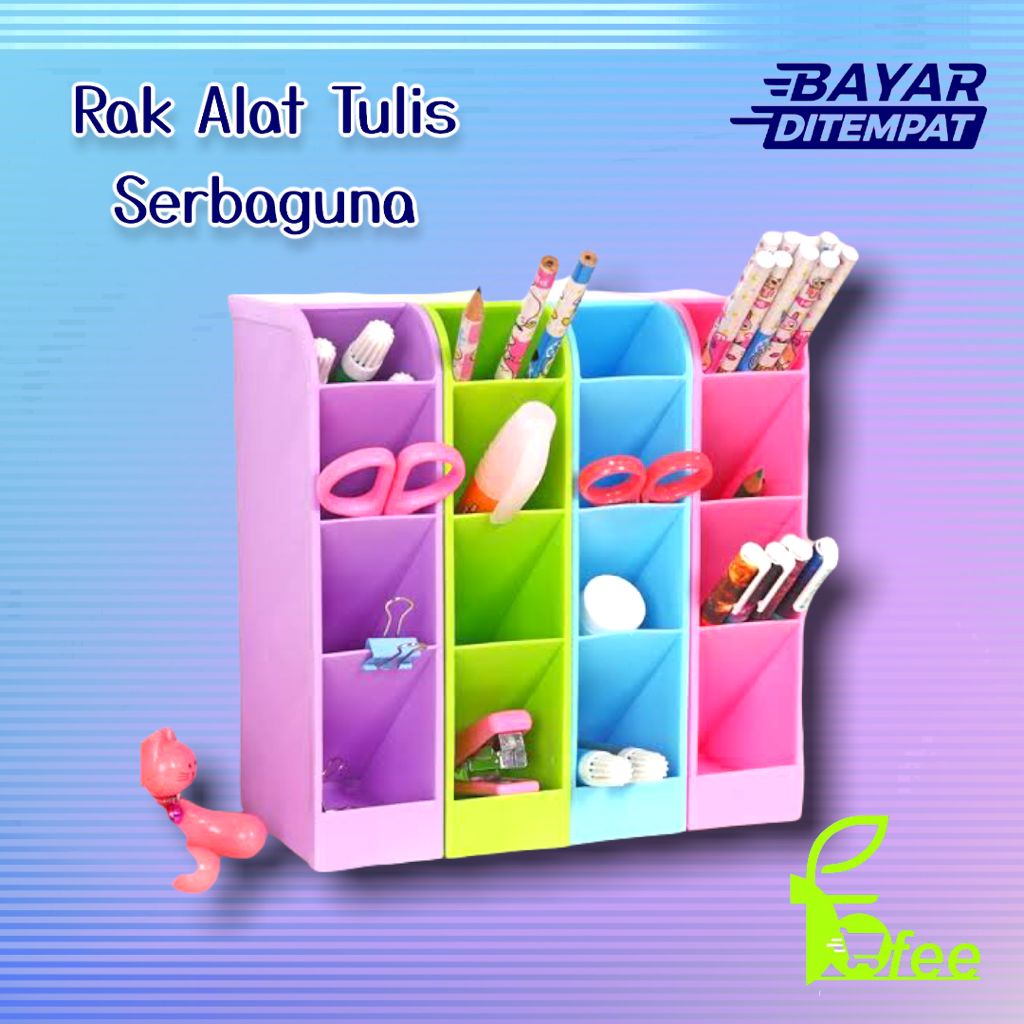 [IMPORT] - Kotak Alat Tulis / Rak Pensil / Kotak Penyimpanan Serbaguna Plastik