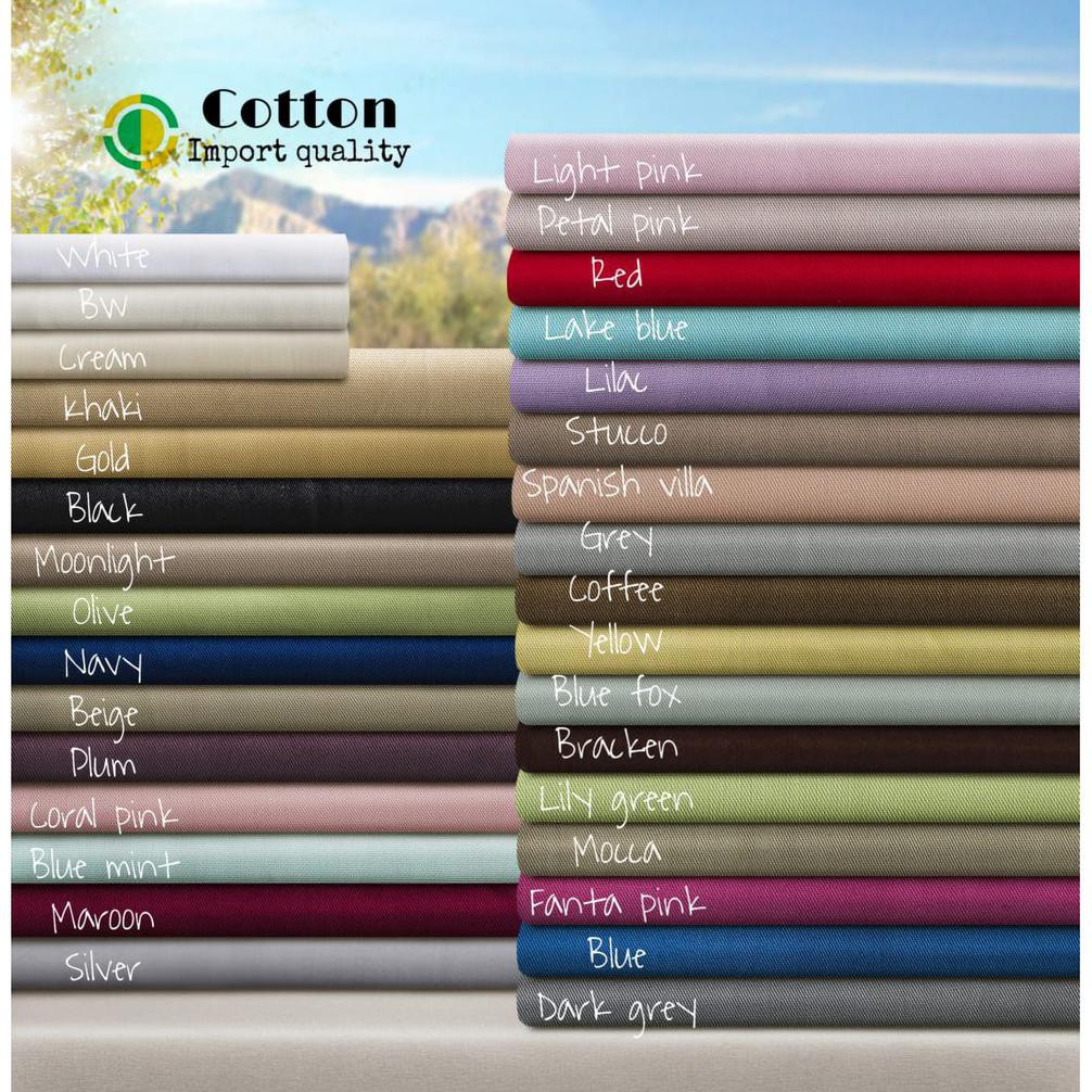 {BISA COD} Bahan Kain Katun Jepang Polos Meteran / Sprei dan Bedcover Katun Jepang / Kain Masker