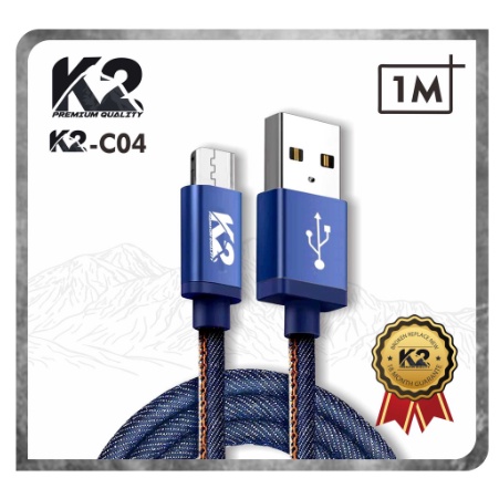 Kabel Data DENIM K2 PREMIUM QUALITY K2-C04 Fast Charging FOR MICRO USB