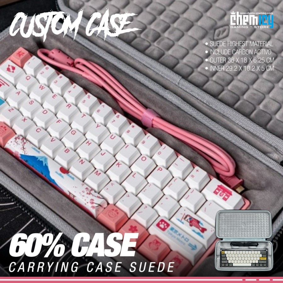 60% Carrying Case Suede for Gaming Keyboard