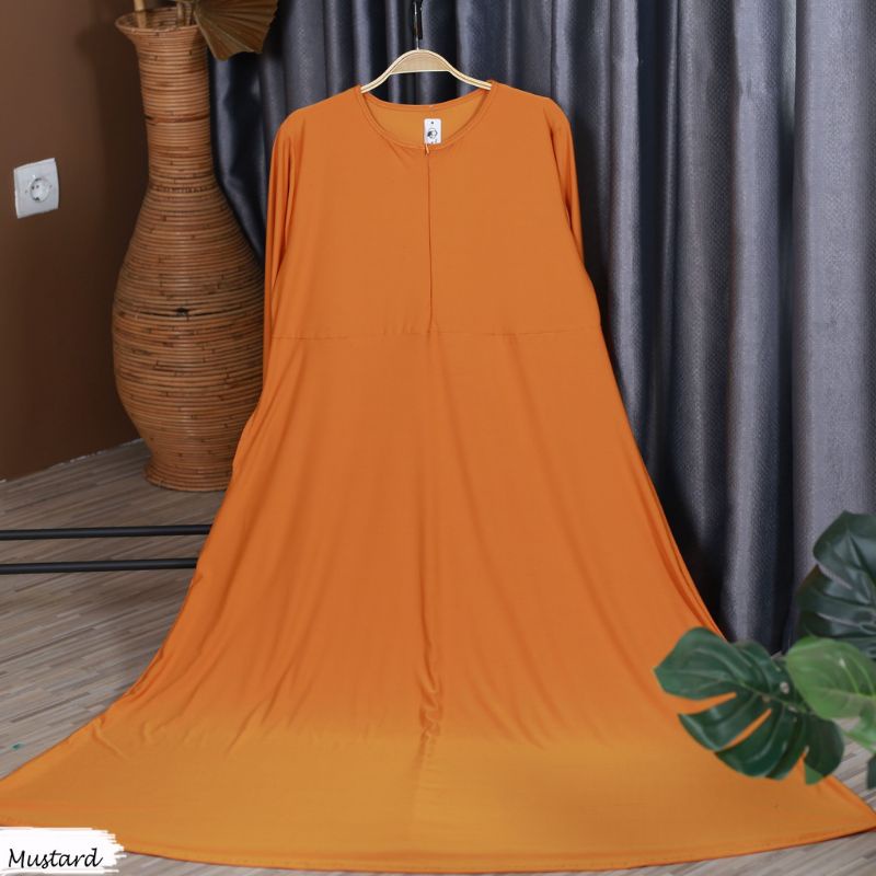 Baju Gamis Jersey Maxi Maxy Dress BIG Size Ukuran XL XXL XXXL 3XL 5XL LD120 LD140 SUPER JUMBO Polos 