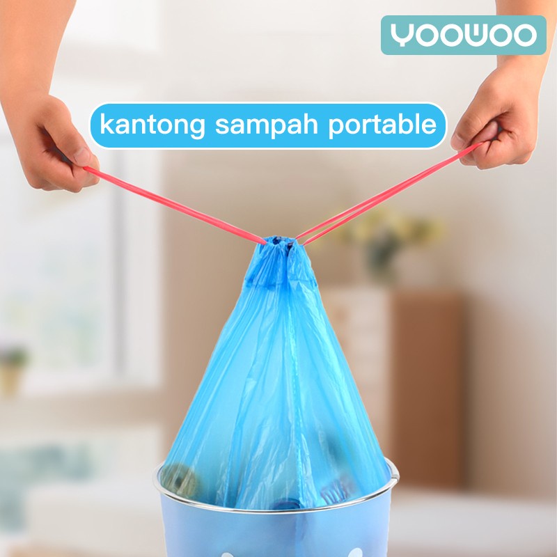 Trash Bags Household Garbage Bag Drawstring - plastik sampah