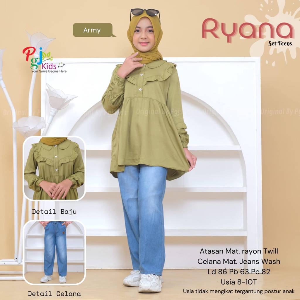 SETELAN ANAK REMAJA PEREMPUAN CEWEK TANGGUNG SETELAN CELANA JEANS ANAK KEKINIAN TERBARU