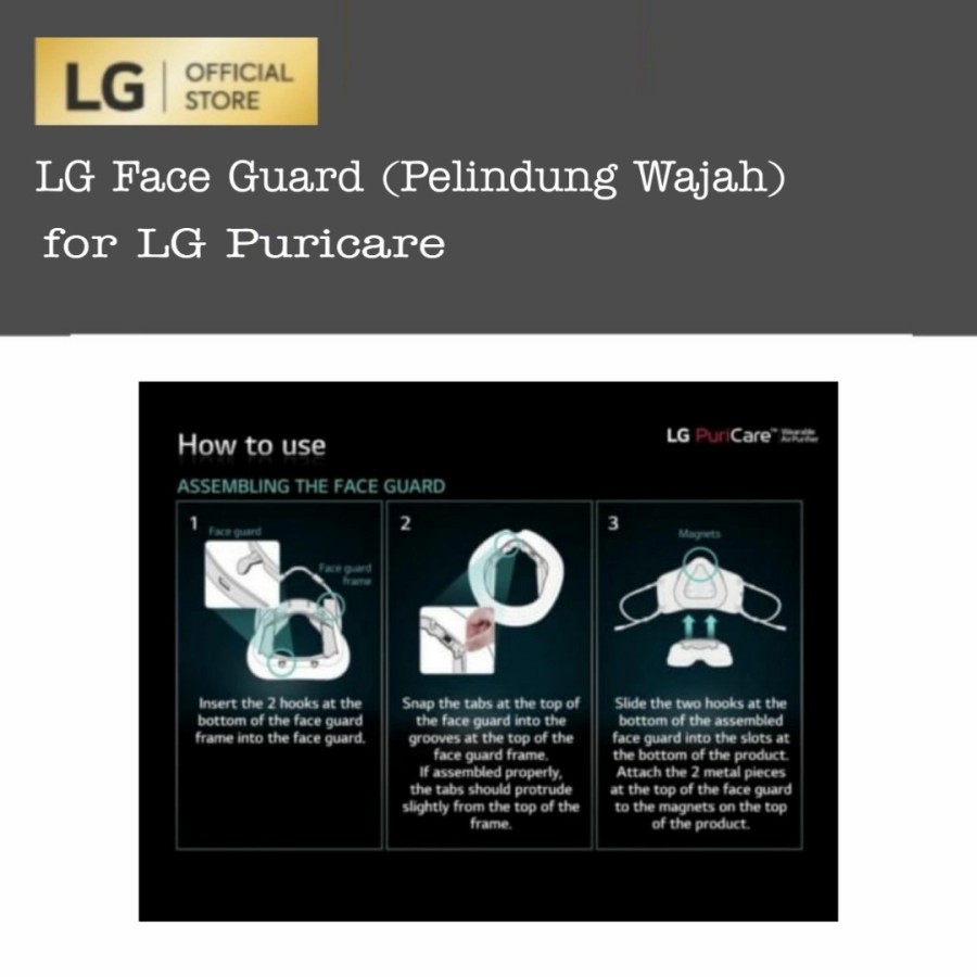 LG PuriCare Face Guard / Pelindung Wajah PWKAFG01 Wearable Air Purifier Puri Care