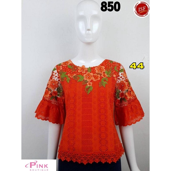 Blouse Pink butik brokat payet