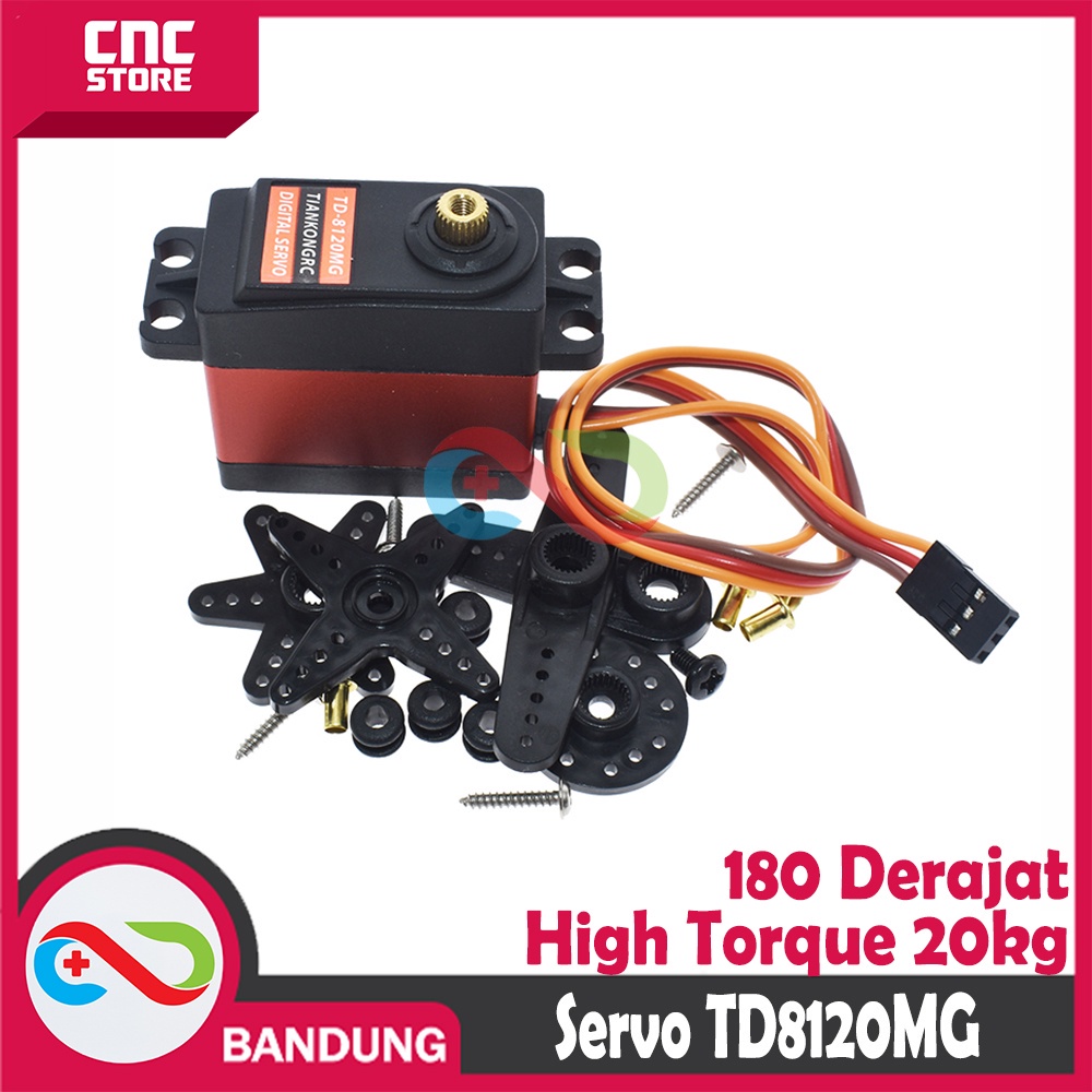 MOTOR SERVO TD8120MG METAL GEAR 180 DERAJAT HIGH TORQUE 20KG FOR RC