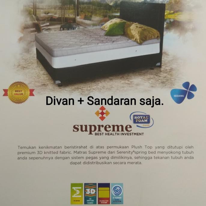 Ready Oke] Divan + Sandaran Ori Springbed Elite Serenity Type Supreme 160