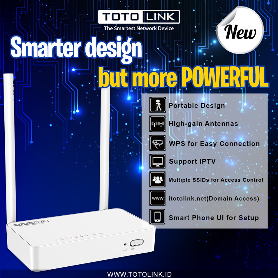 Totolink N355RT Wireless N 300Mbps indoor router - IPTV Support - pengganti n300rt