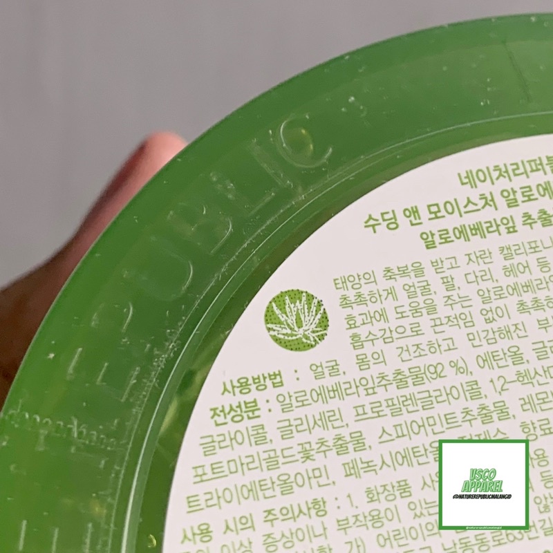 BPOM Nature Republic Aloe Vera 92% Shooting Gel 300ml Exp 2025 (100% Original)