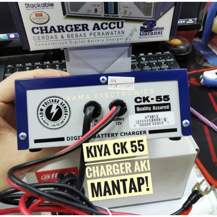 (NON COD) Charger AKI / CAS AKI / Charger ACCU KIYA CK 55 CK 55 AKI MOBIL UPS