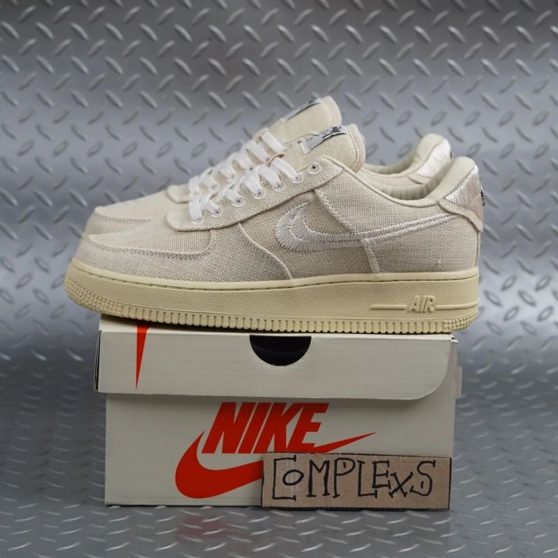 Sepatu Air Force 1 Low X "Stussy_Fossil" Premium Quality