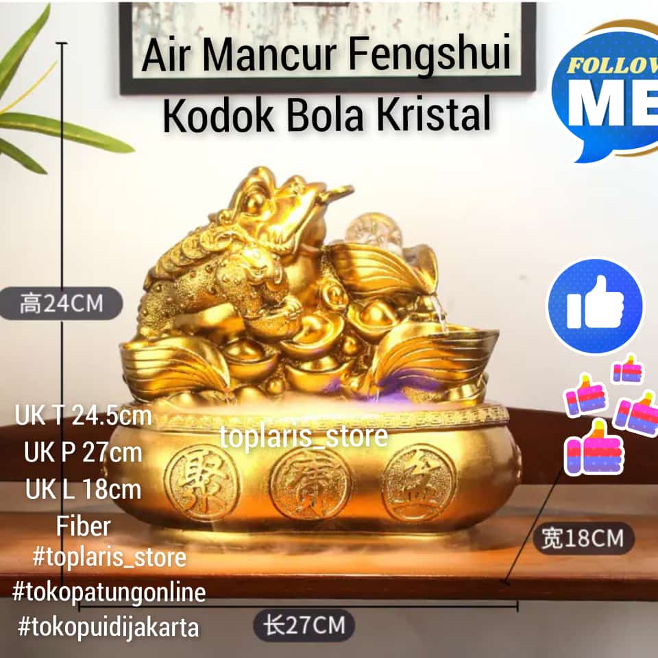 Air Mancur Fengshui Kodok Bola Kristal 022 TPO