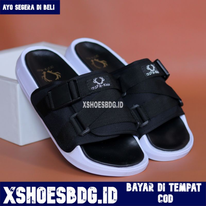 XSHOESBDG.ID x PANDE Sandal Pria  Sandal Slide Pria Sendal Slip On Pria Fashion Nongkrong Pantai