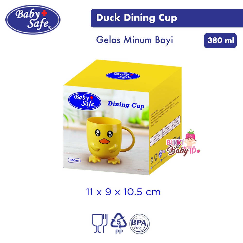 Baby Safe Duck Dining Cup Gelas Cangkir Tempat Minum Bayi 380ml Berry Mart