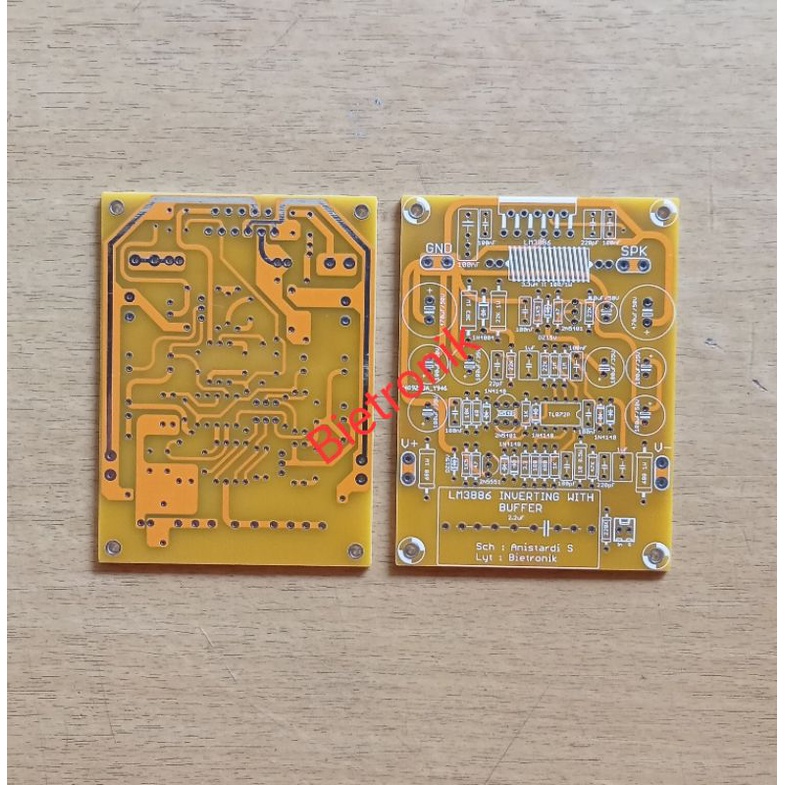 PCB LM3886 AMP Inverting Buffer Dauble layer Sch Anistardi