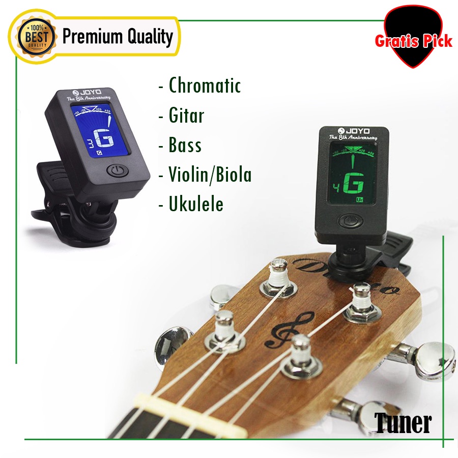 Tuner Gitar Digital/Setelan Senar Gitar/Mini Clip On/Tune Guitar JOYO