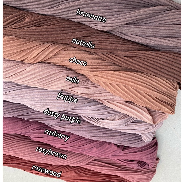 PASHMINA PLISKET FULL TANPA GARIS TNGH PART I