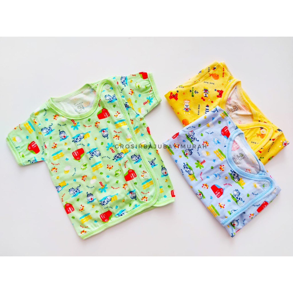 baju bayi3-6bln BONBON KANCING SAMPING