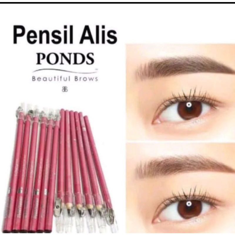 Pensil alis Ponds warna black dan coklatharga eceran termurah