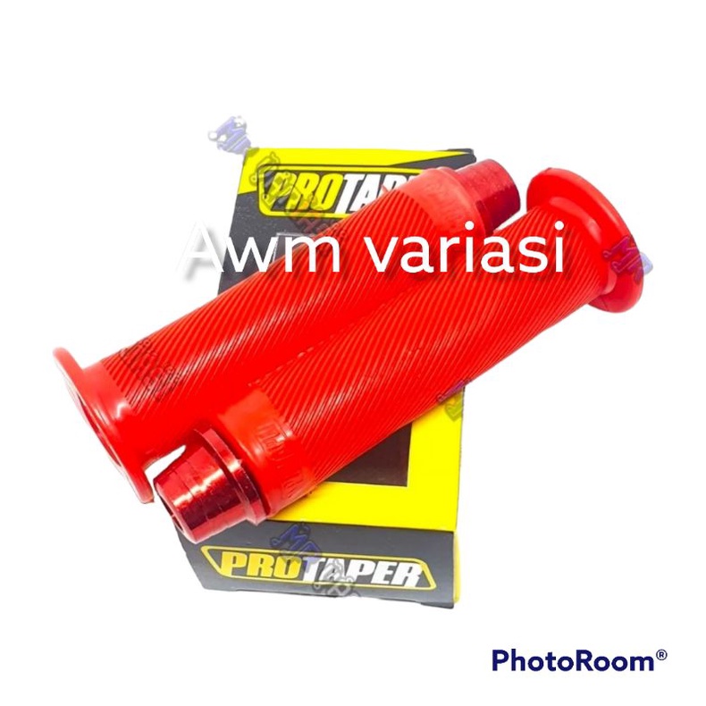 Paket handgrip + jalu stang cnc Handgrip grip Protaper Bulu Polos Warna Universal Bisa buat semua Motor