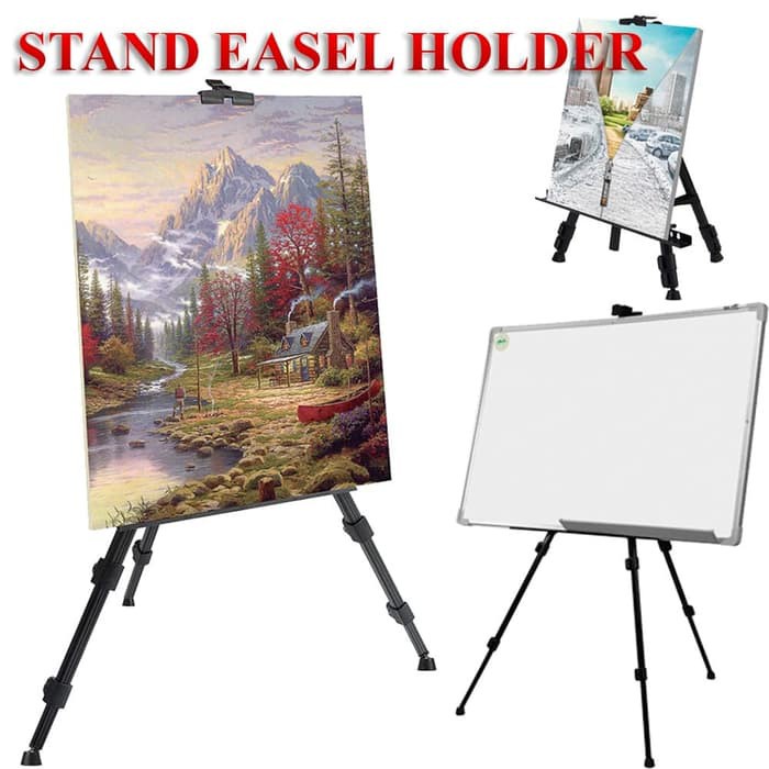 

STAND LUKIS HOLDER TRIPOD LUKISAN STAND FOTO PAPAN TULIS STAND LUKIS ANAK ALUMINIUM Murah
