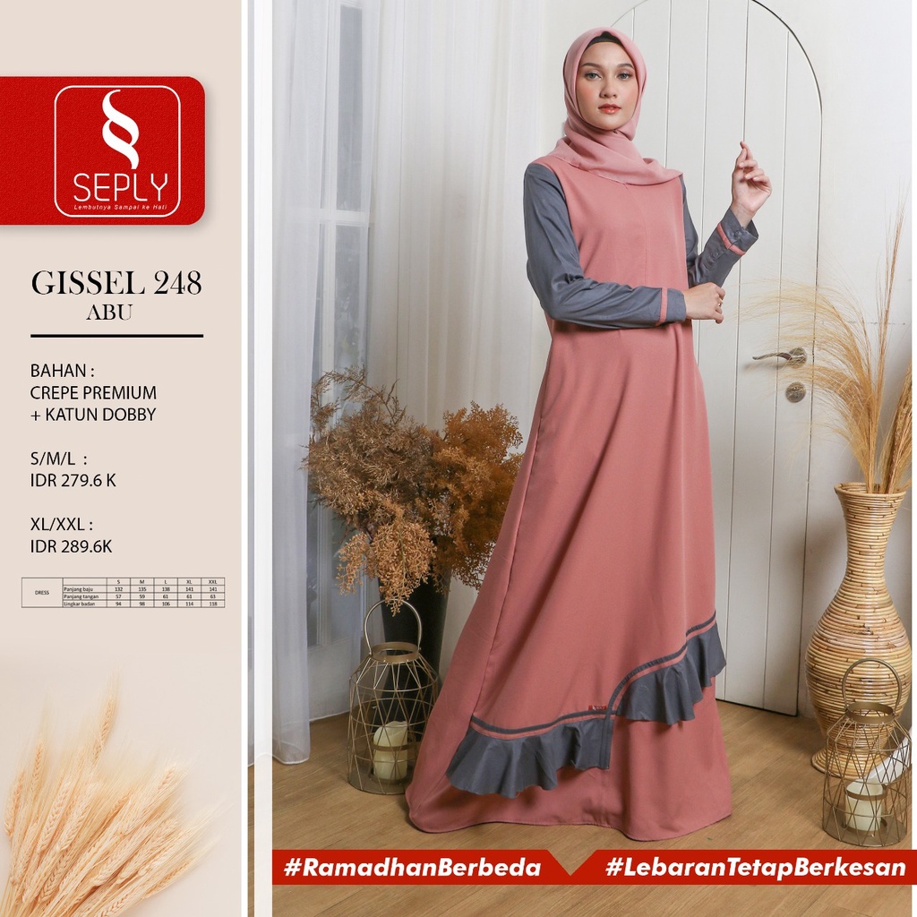 GAMIS TERBARU 2021 SEPLY GISSEL 248 ABU