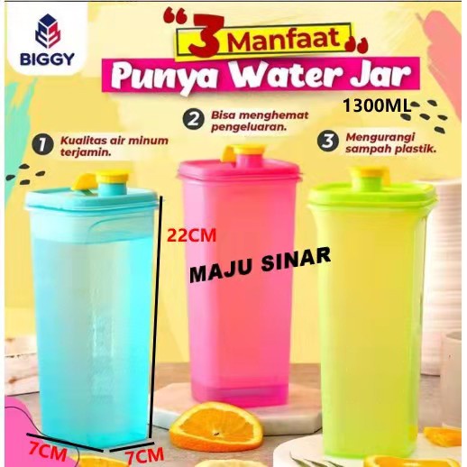 Botol Minum Kulkas Tempat Air Kotak Serbaguna 1300ml Water Jar Scutari - tosca