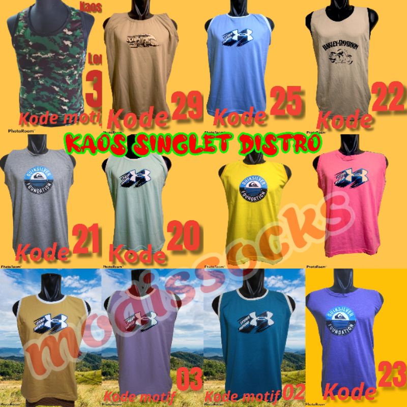 Kaos distro / kaos singlet distro / kaos / kaos singlet pria / singlet pria / termurah / grosir kaos