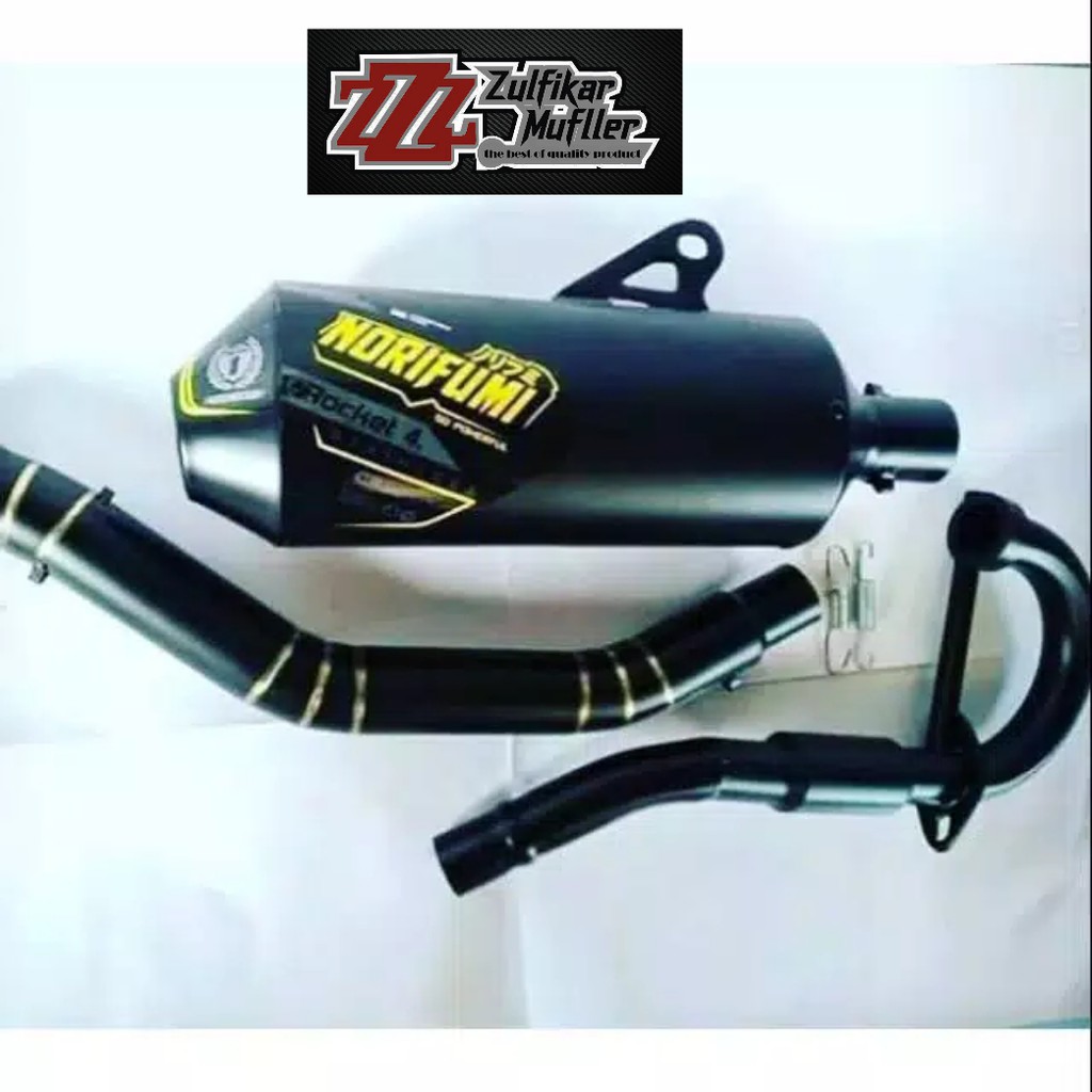 KNALPOT RACING NORIFUMI ROKET 4 DOFF UNTUK CRF, KLX, KLX BF, D'TRACKER, WR155