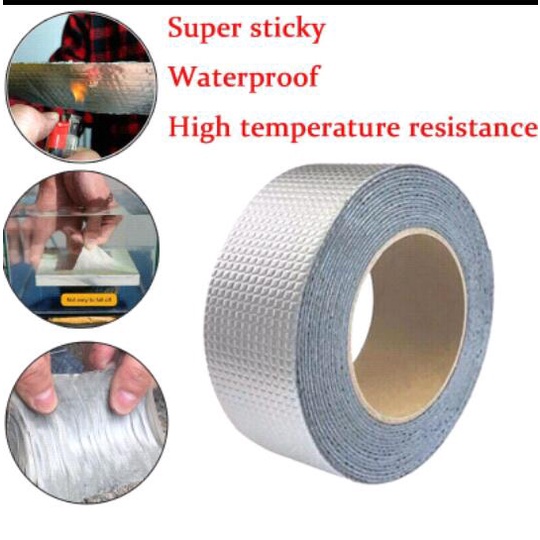 [Best Seller] ORIGINAL LAKBAN AJAIB WATERPROOF TAPE ROOF  Aluminium Foil Tahan Air Dan panas 5 Meter