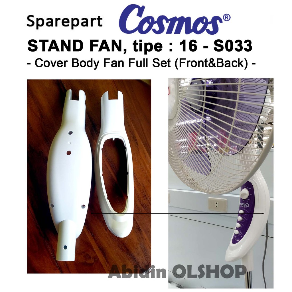 Spare part kipas angin COSMOS tipe 16-S033 - Cover Body fan Full Set (Front&Back)