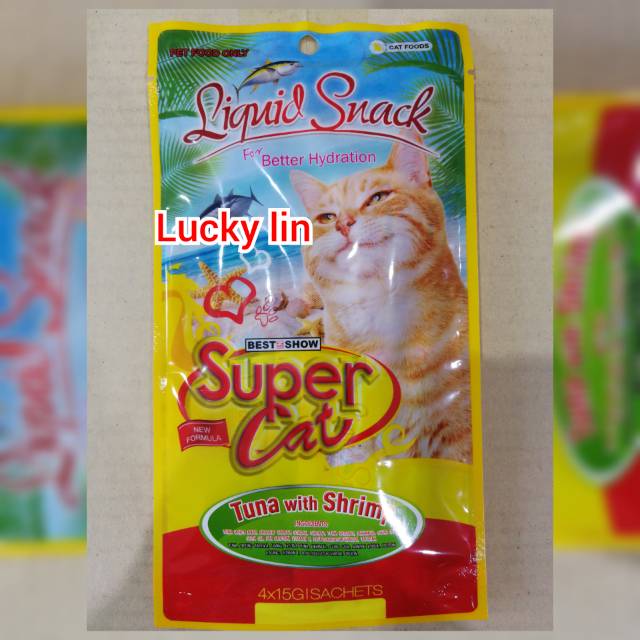 Snack kucing super cat liquid supercat liquid snack cat snack 4x15gr