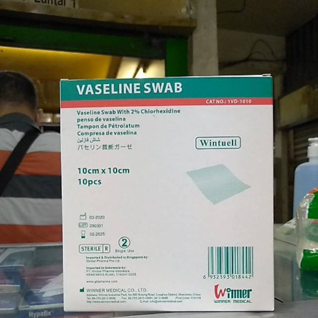 Vaseline swab