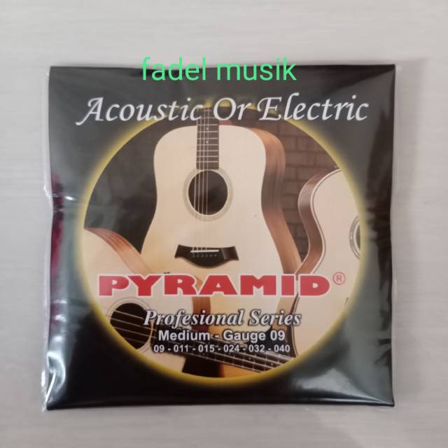 Senar gitar akustik elektrik 09 piramid