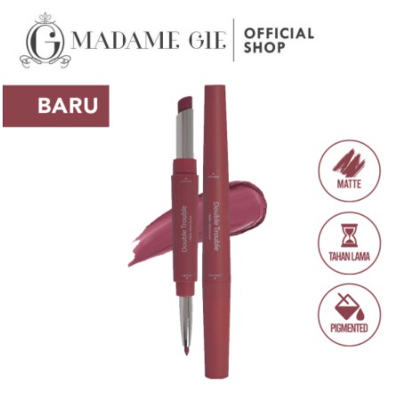 MADAME GIE DOUBLE TROUBLE MATTE 2in1 LIPSTICK