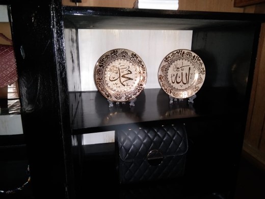Pajangan Keramik Piring Allah Muhammad