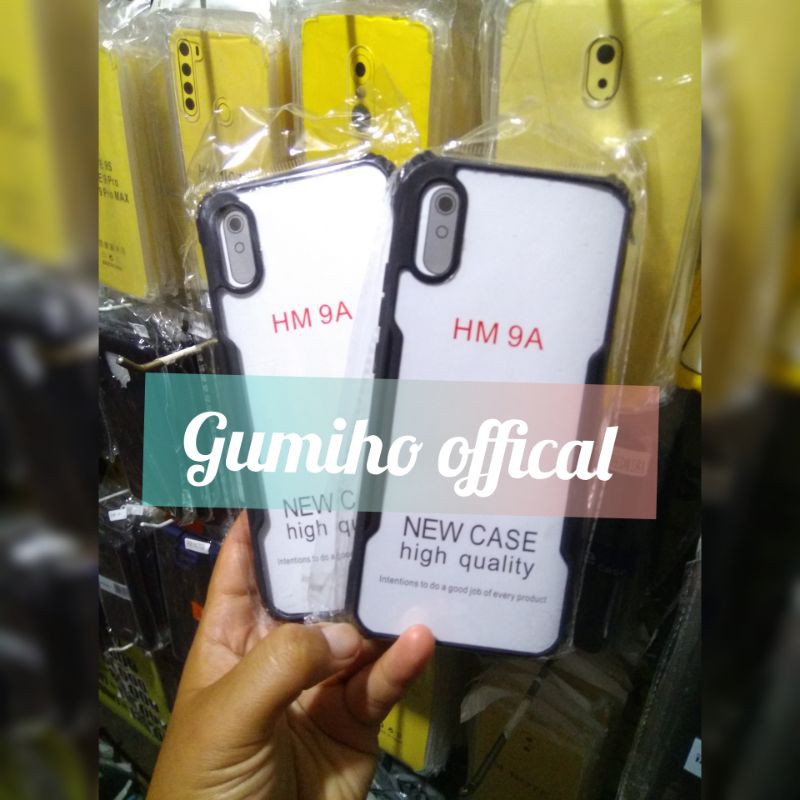 CASE REDMI 9A SHOCKPROFF ARMOR CASE REDMI 9A  HARD CASE REDMI 9A ARMOR PROFF CLEAR BACK TERLARIS