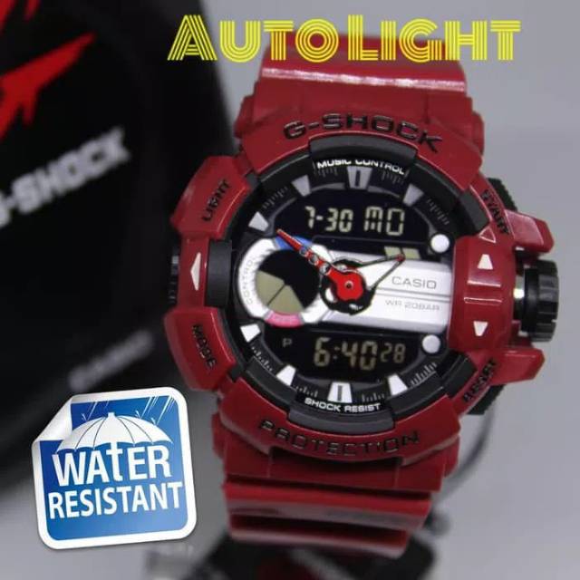 Jam Tangan Pria | Cowok Gshock G Shock GBA400 GMix Autolight Anti Air